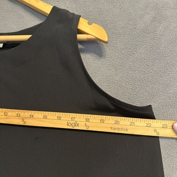 Eskandar 100% Silk A-Line Shell Tank Size 1 Black Quiet Luxury Minimalist Boxy - Picture 8 of 10